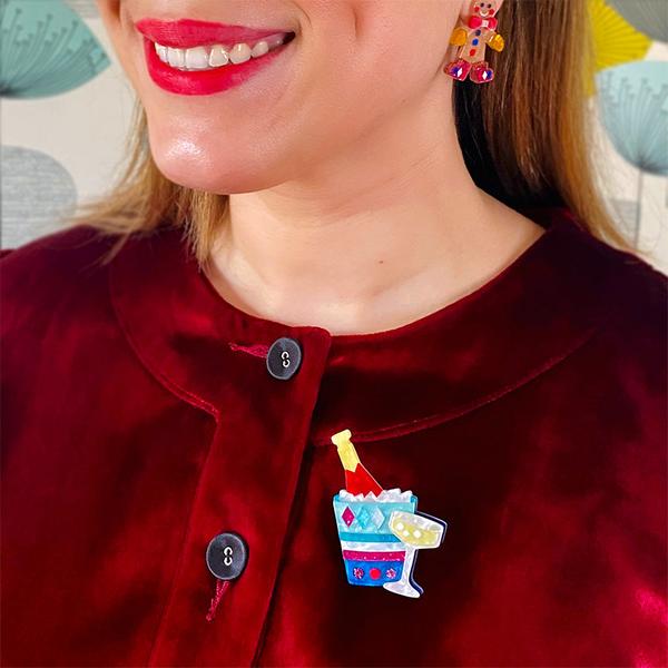 Erstwilder - Christmas Bubbles Brooch (2022) - 20th Century Artifacts
