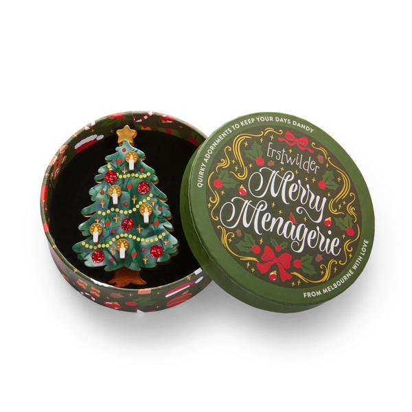 Erstwilder - Christmas Tree Centre-Piece Brooch - 20th Century Artifacts