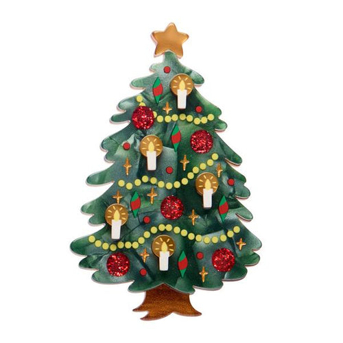 Erstwilder - Christmas Tree Centre-Piece Brooch - 20th Century Artifacts