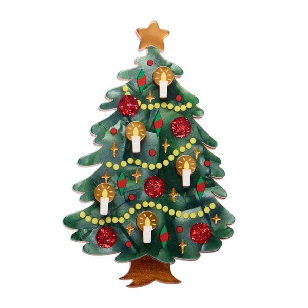 Erstwilder - Christmas Tree Centre-Piece Brooch - 20th Century Artifacts