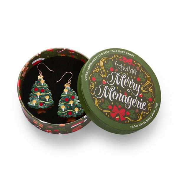 Erstwilder - Christmas Tree Centre-Piece Drop Earrings - 20th Century Artifacts