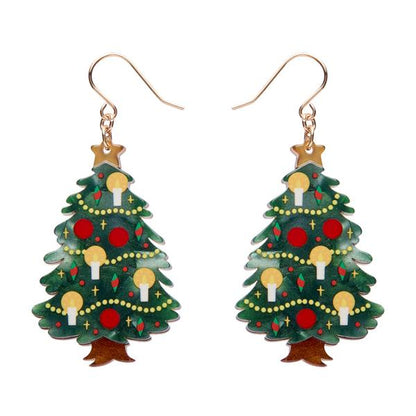 Erstwilder - Christmas Tree Centre-Piece Drop Earrings - 20th Century Artifacts