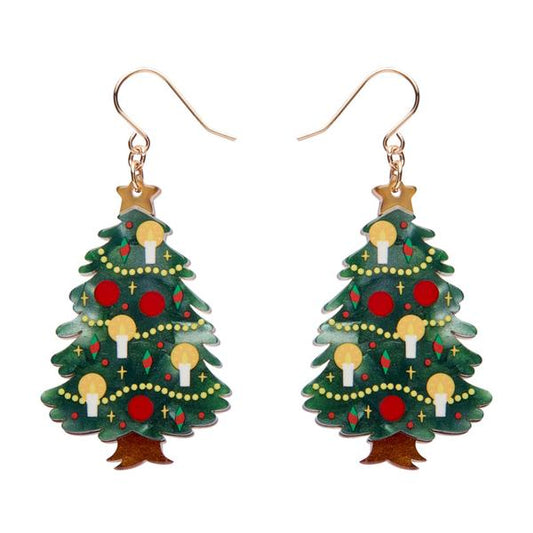 Erstwilder - Christmas Tree Centre-Piece Drop Earrings - 20th Century Artifacts
