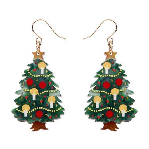 Erstwilder - Christmas Tree Centre-Piece Drop Earrings - 20th Century Artifacts