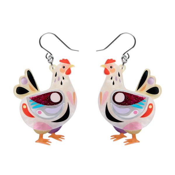 Erstwilder - Clara the Chicken Drop Earrings - 20th Century Artifacts