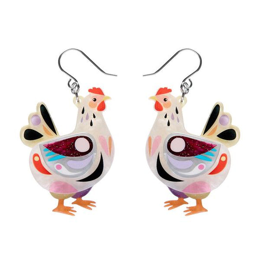 Erstwilder - Clara the Chicken Drop Earrings - 20th Century Artifacts