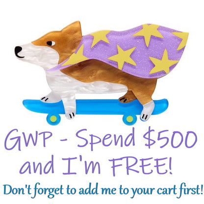 Erstwilder - *** Clarke the Crusading Corgi Brooch FREE GIFT WITH PURCHASE - 20th Century Artifacts