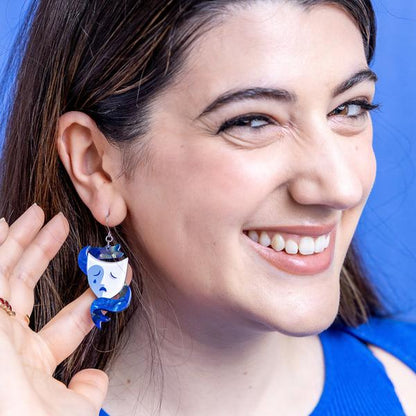 Erstwilder - Comedy & Tragedy Drop Earrings - 20th Century Artifacts