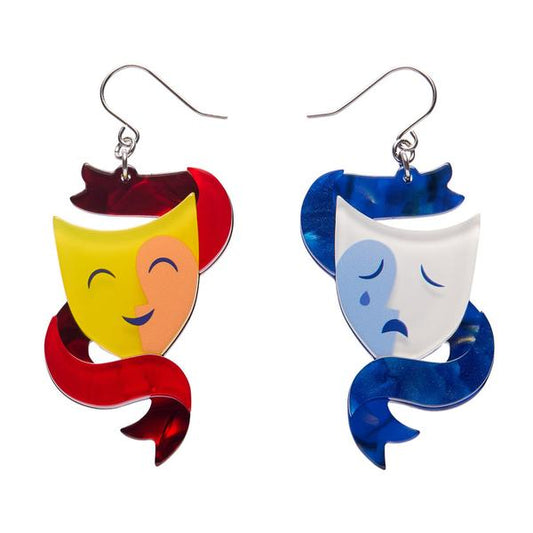 Erstwilder - Comedy & Tragedy Drop Earrings - 20th Century Artifacts