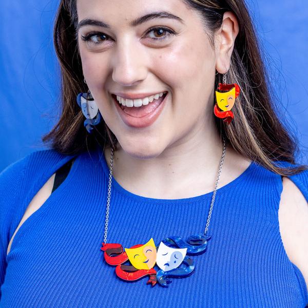 Erstwilder - Comedy & Tragedy Necklace - 20th Century Artifacts