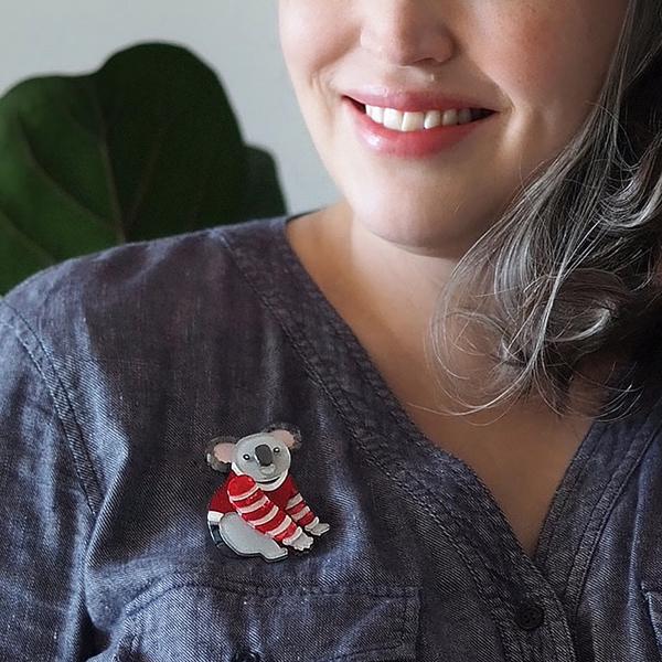 Erstwilder - Comfy Christmas Koala Brooch (2021) - 20th Century Artifacts