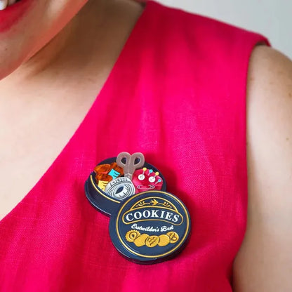 Erstwilder - Cookie Tin Secrets Brooch - 20th Century Artifacts