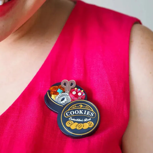 Erstwilder - Cookie Tin Secrets Brooch - 20th Century Artifacts