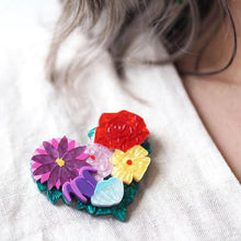 Load image into Gallery viewer, Erstwilder - Corazon de Flores Brooch (Frida Kahlo) - 20th Century Artifacts