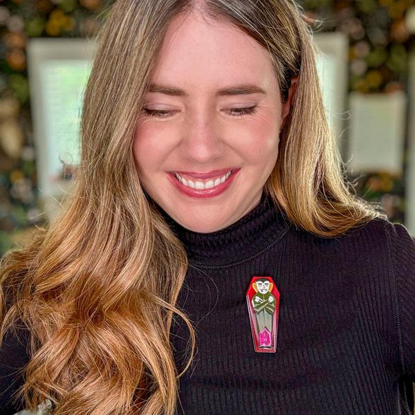 Erstwilder - Cozy Coffin Brooch (Megan Roy) - 20th Century Artifacts