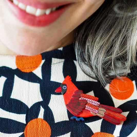 Erstwilder - Crimson Cardinal Brooch (Jocelyn Proust) (2025) - 20th Century Artifacts