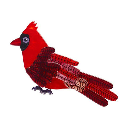 Erstwilder - Crimson Cardinal Brooch (Jocelyn Proust) - 20th Century Artifacts