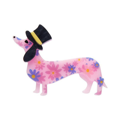 Erstwilder - Dapper Dachsund Mini Brooch - 20th Century Artifacts