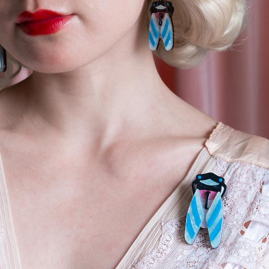 Erstwilder - *** Deco Cicada Brooch FREE GIFT WITH PURCHASE - 20th Century Artifacts