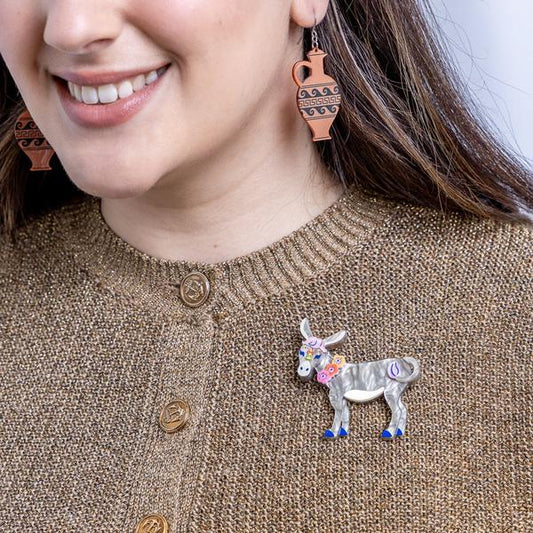 Erstwilder - Devoted Donkey Brooch - 20th Century Artifacts