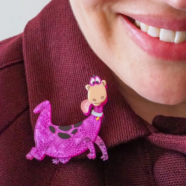 Erstwilder - Dino Flintstone Brooch - 20th Century Artifacts