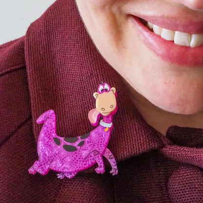 Erstwilder - Dino Flintstone Brooch - 20th Century Artifacts