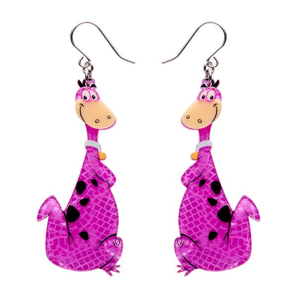 Erstwilder - Dino Flintstone Drop Earrings - 20th Century Artifacts