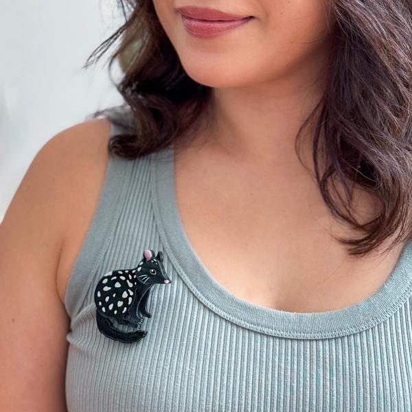 Erstwilder - Eastern Quoll Brooch - 20th Century Artifacts