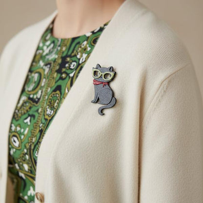 Erstwilder - Elissa the Indie Cat Brooch (2017) - 20th Century Artifacts