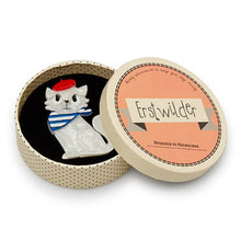 Load image into Gallery viewer, Erstwilder - Farrah the French Kitty Cat Brooch (2017) - 20th Century Artifacts