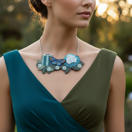 Erstwilder - Fluttering in the Florals Necklace (Jocelyn Proust) (2022) - 20th Century Artifacts