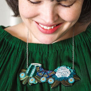 Erstwilder - Fluttering in the Florals Necklace (Jocelyn Proust 2022) - 20th Century Artifacts