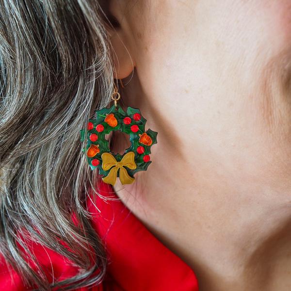 Erstwilder - Forest Wreath Drop Earrings - 20th Century Artifacts