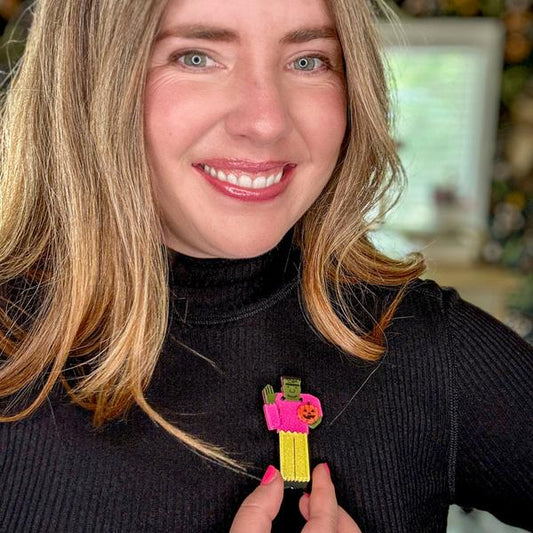 Erstwilder - Frankenstein's Friendly Monster Brooch (Megan Roy) - 20th Century Artifacts