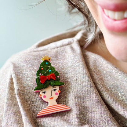 Erstwilder - Fresh Festive Do Brooch - 20th Century Artifacts