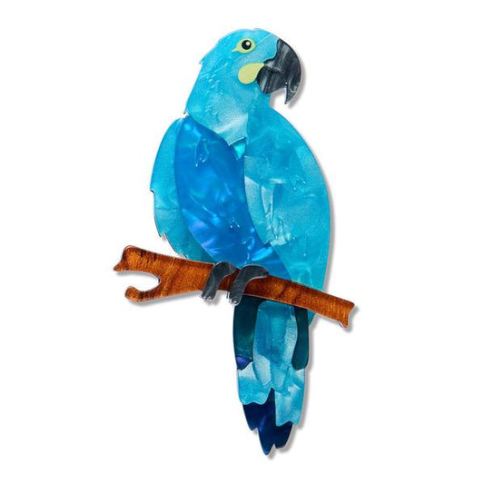 Erstwilder - Glaucous Macaw Brooch - 20th Century Artifacts