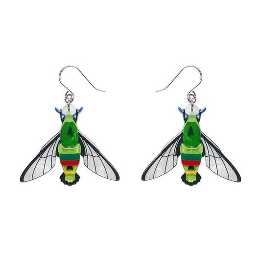 Erstwilder - Glimmer the Hawk Moth Drop Earrings - 20th Century Artifacts
