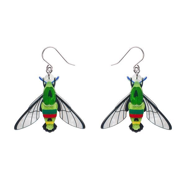 Erstwilder - Glimmer the Hawk Moth Drop Earrings - 20th Century Artifacts