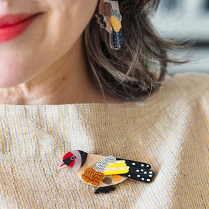 Erstwilder - Go for Goldfinch Brooch (Jocelyn Proust) - 20th Century Artifacts