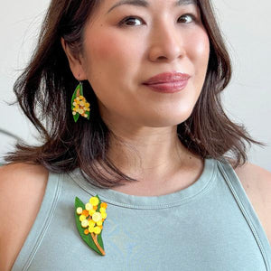 Erstwilder - Golden Wattle Brooch - 20th Century Artifacts