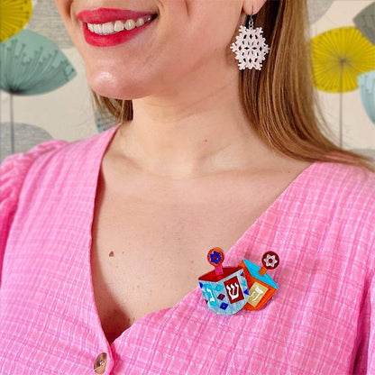 Erstwilder - Great Miracles Dreidel Brooch (2022) - 20th Century Artifacts
