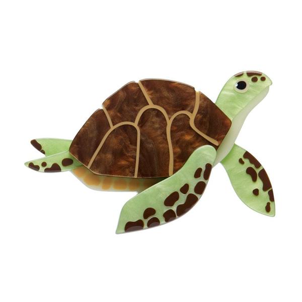 Erstwilder - Green Turtle Brooch (2025) - 20th Century Artifacts