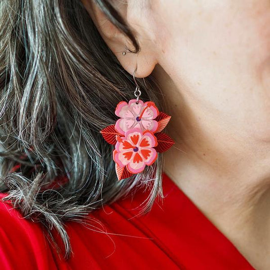 Erstwilder - Halcyon Hibiscus Drop Earrings (Jocelyn Proust) (2025) - 20th Century Artifacts