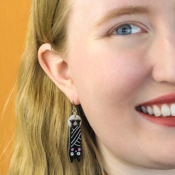 Erstwilder - Halloween Hang-up Bat Drop Earrings (Terry Runyan 2) (2023) - 20th Century Artifacts