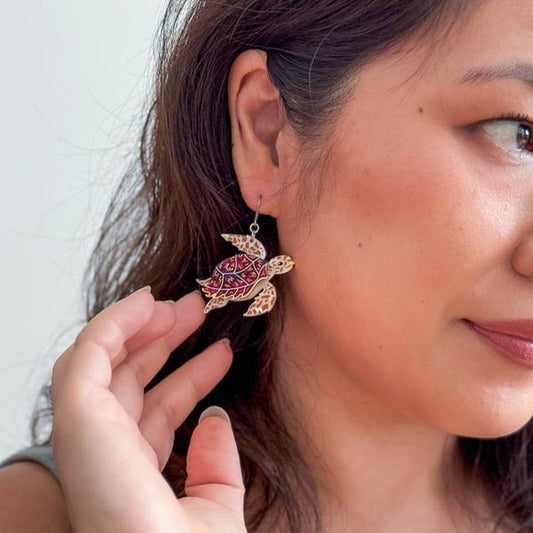 Erstwilder - Hawksbill Turtle Drop Earrings - 20th Century Artifacts