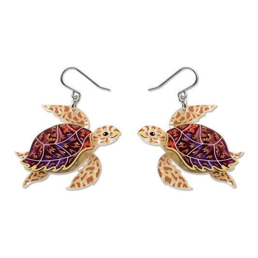 Erstwilder - Hawksbill Turtle Drop Earrings - 20th Century Artifacts