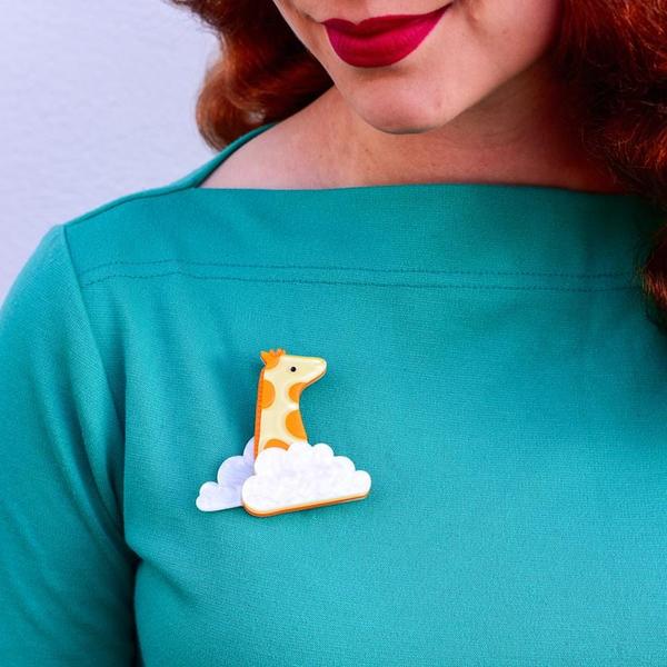 Erstwilder - Head in the Clouds Giraffe Brooch (2020) - 20th Century Artifacts