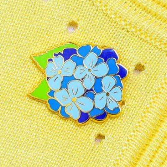 Erstwilder - Heartfelt Hydrangea Enamel Pin - 20th Century Artifacts