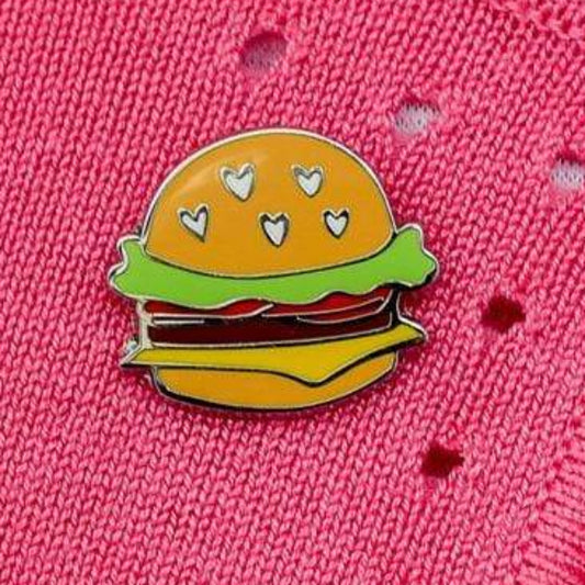 Erstwilder - Hearty Hamburger Enamel Pin - 20th Century Artifacts
