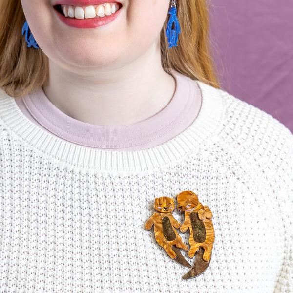 Erstwilder - Hold Tight Brooch Pair - 20th Century Artifacts